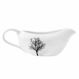 Corelle TIMBER SHADOWS Porcelain GRAVY BOAT Sauce *Black Grey Leafless Branches