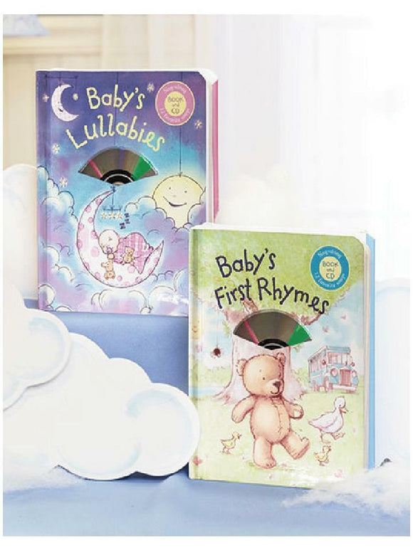 Babys FIRST BOOK & 12-Song CD *LULLABIES or NURSERY RHYMES Padded Hard Cover New