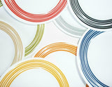 Corelle Joy Manago BRUSHED STROKES 8 1/2" Wide Rim LUNCH Plate *Choose Color