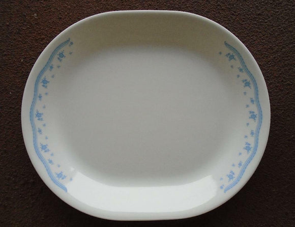 *NEW Corelle MORNING BLUE 12x10 SERVING PLATTER Entree Tray Chop Plate Floral