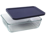 ❤️ New PYREX Simply Store 6 CUP or 11 CUP RECTANGULAR Glass Storage Dish & BLUE COVER