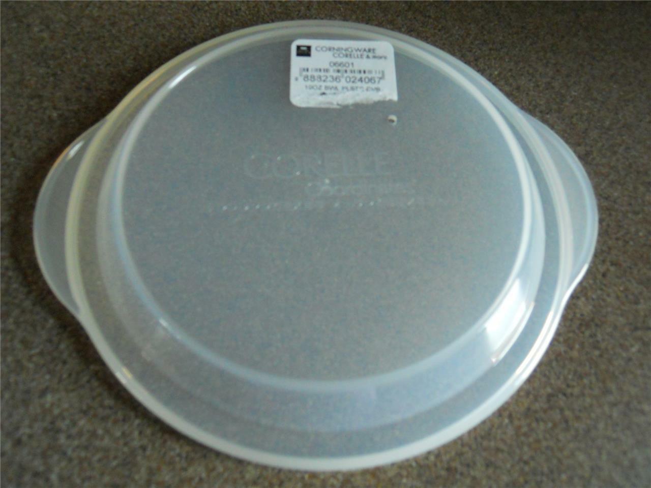 1 Corelle SHEER MICROWAVE Plastic COVER w/Vent Hole for 10-oz Bowl