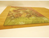 11x15 Christmas FROSTY NIGHT CARDINALS Glass & Bamboo Cutting Serving Board *NEW
