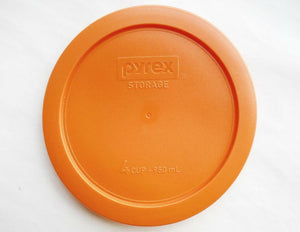 1 PYREX Storage 4 Cup ROUND ORANGE 6" PLASTIC COVER 950ml BPA Free 7201-PC *New