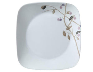 1 Corelle Square MIDNIGHT GARDEN 9" Lunch Plate *Branches Muted Brown Purple