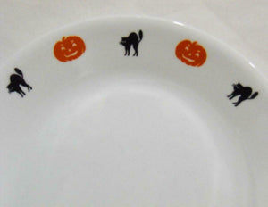 1 Corelle HALLOWEEN 12 1/4 x 10 SERVING PLATTER Plate Pumpkins Black Cats & Bats