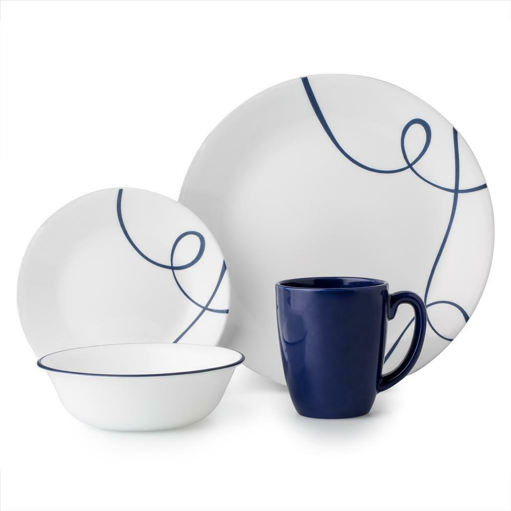 ❤️ Corelle LIA Cobalt Blue Curly Swirls U-PICK 8.5