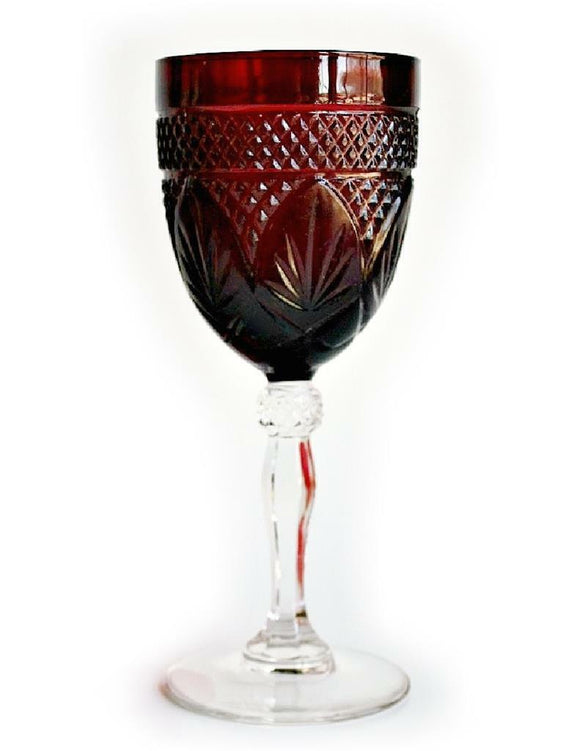 1 Durand CRISTAL d'Arques RUBY RED 10.5 oz WATER GOBLET 8