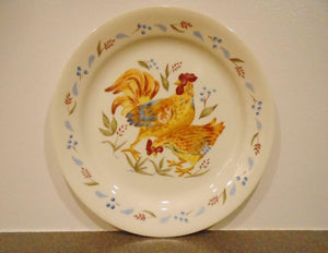 1 Corelle SANDSTONE COUNTRY MORNING Rooster 9" LUNCH Salad PLATE *Flat Rim NEW