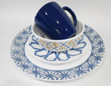 ❤️ 16-pc Corelle AMALFI AZUL DINNERWARE SET Plate Bowl Mugs *Mediterranean Tiles