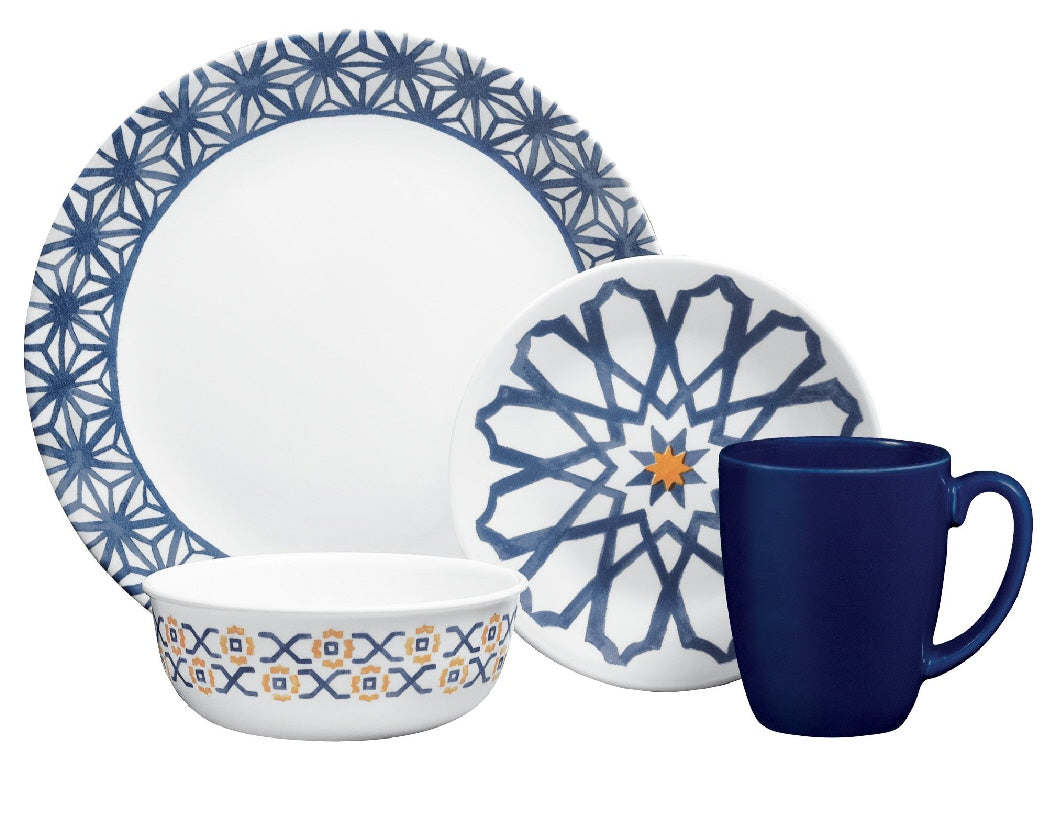 Porcelain Corelle Amalfi Set 2410 Corelle Amalfi Azul Dinner