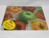 ❤️ APPLE HARVEST Fruit 15x12 COUNTER SAVER Tempered Glass Hot Plate Cutting Board