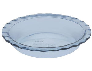 New PYREX Easy Grab ATLANTIC BLUE 11-1/4" Scalloped Rim PIE PLATE Quiche Multi Dish