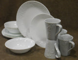 ❤️ New 17-pc CORELLE Boutique BELLA FAENZA Dinnerware Set w/ MUGS & SERVING BOWL