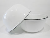 ❤️ 2 BLACK Band CORELLE 28-oz SUPER SOUP BOWLS 6 1/4" Bright Brilliant Onyx Ebony