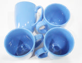 4 *NEW Corelle 11-oz MEDIUM BLUE MUGS Cups *Cornflower Velvet Morning Spring Snowflake