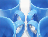 4 *NEW Corelle 11-oz MEDIUM BLUE MUGS Cups *Cornflower Velvet Morning Spring Snowflake