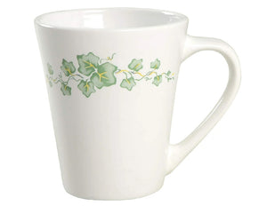 Corelle CALLAWAY 10-oz Flared Stoneware MUG Coffee Cup *Green Ivy 3 1/2 x 4