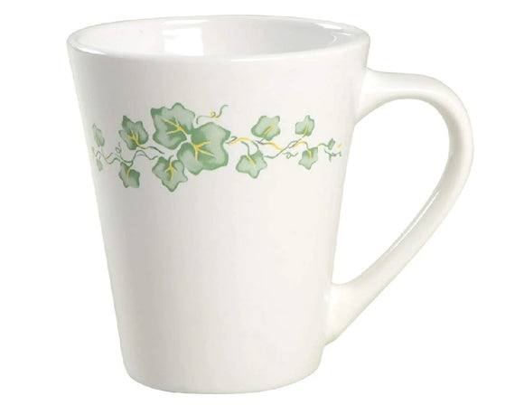 Corelle CALLAWAY 10-oz Flared Stoneware MUG Coffee Cup *Green Ivy 3 1/2 x 4