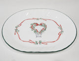 ❤️ NRM Corelle CALLAWAY HOLIDAY Christmas SERVING PLATTER Meat Plate Ivy Ribbons