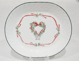 ❤️ NRM Corelle CALLAWAY HOLIDAY Christmas SERVING PLATTER Meat Plate Ivy Ribbons