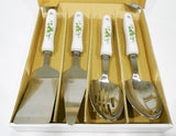 NEW 4-pc Corelle CALLAWAY Ceramic SERVING SET Utensils Spatula Servers & Spoons