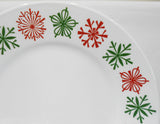 ❤️ 1 Corelle CHEERFUL FLURRY 10 3/4" DINNER PLATE Christmas Holiday Snowflakes