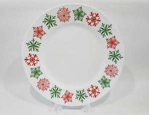 ❤️ 1 Corelle CHEERFUL FLURRY 10 3/4" DINNER PLATE Christmas Holiday Snowflakes