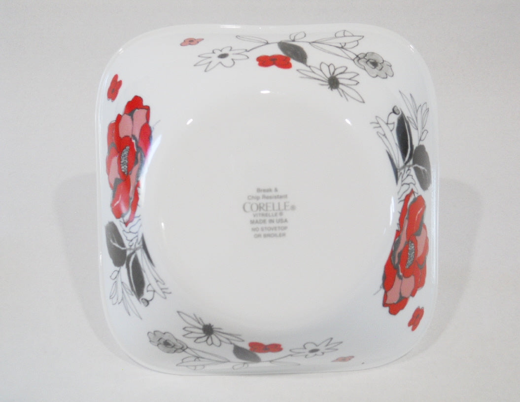 ❤️ Corelle CHELSEA ROSE Square 22-oz SOUP BOWL Cereal