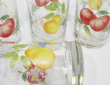 4 *NEW Corelle CHUTNEY 16-oz GLASSES Glassware Cooler Tumblers *FRUIT HARVEST