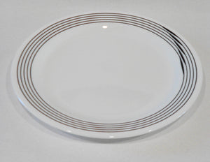 ❤️ RARE 1st Prototype "COMCOR Tableware by Corning" BLACK OPTIC 9" LUNCH PLATE