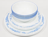12-pc Corelle CORNFLOWER BLUE DINNERWARE SET Dinner Lunch PLATES 18-oz BOWLS