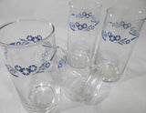 ❤️ New 4 Corelle CORNFLOWER BLUE 16-oz Tumbler GLASSES Hi-Ball Iced Tea Water Glass