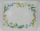 ❤️ HTF Corelle MY GARDEN 15x12 COUNTER SAVER Tempered Glass Colorful Floral Border