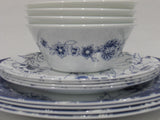 Corelle Signature INDIGO BLOOMS 21.5-oz SOUP Cereal Salad BOWL *Dark Blue Floral