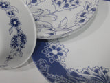 Corelle Signature INDIGO BLOOMS 21.5-oz SOUP Cereal Salad BOWL *Dark Blue Floral