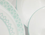 1 Corelle DELANO *Choose: DINNER or LUNCH PLATE *Aqua Blue Sea Mist Pale Green / Arched Spanish Tiles