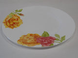CORELLE Boutique EMMA JANE 10 5/8" DINNER Plate WIDE Rim *ROSES Red Pink Yellow