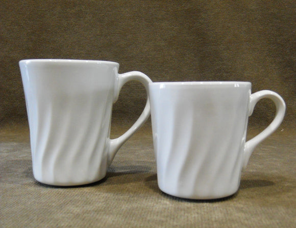 ❤️ New CORELLE White Swirl Stoneware ENHANCEMENTS MUG *Choose 10.5-oz OR 9-oz Cup
