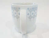 ❤️ 1 Corelle Signature EVENING LATTICE 13-oz Porcelain MUG CUP Gray Blue Diamonds