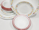 16-pc Corelle FEBE DITSY FLORAL DINNERWARE SET Scattered Colorful Wildflowers