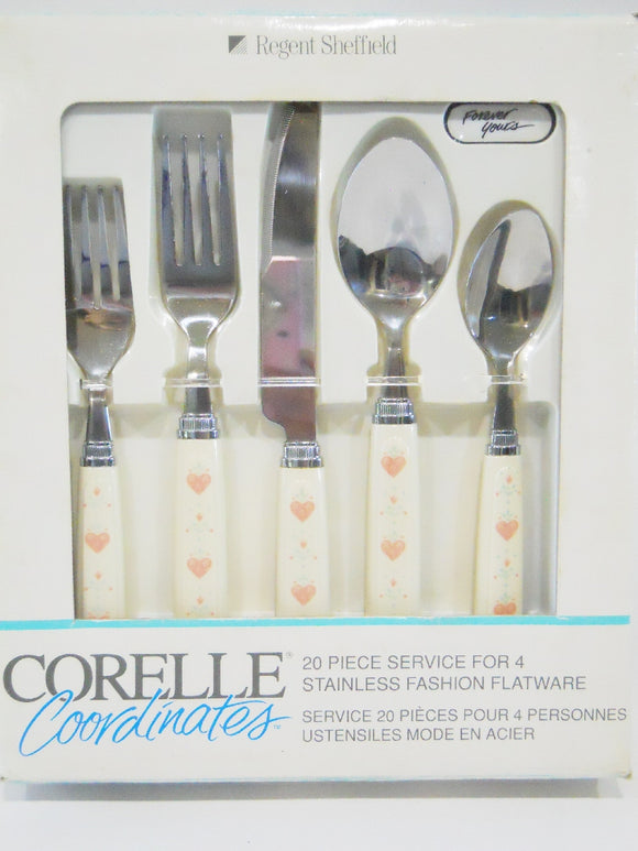 ❤️ 20-pc Corelle FOREVER YOURS Stainless Steel FLATWARE by Regent Sheffield