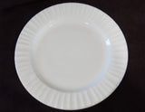 *NEW Corningware FRENCH WHITE 8" SALAD PLATE Stoneware Medium Lunch Fluted Rim