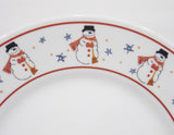 ❤️ NRM Corelle FROSTY MORN Snowmen 10 3/4" DINNER PLATE Christmas Winter Snowman