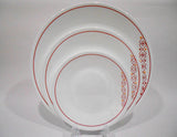 ❤️ Corelle FUSION CHILI RED 10 1/4" DINNER or 8 1/2" LUNCH PLATE *Inspired by Folk Art patterns