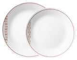 ❤️ Corelle FUSION CHILI RED 10 1/4" DINNER or 8 1/2" LUNCH PLATE *Inspired by Folk Art patterns