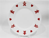❤️ NEW Corelle GINGERBREAD MEN & HEARTS 10 3/4" DINNER PLATE Christmas Valentines