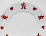 ❤️ NEW Corelle GINGERBREAD MEN & HEARTS 10 3/4" DINNER PLATE Christmas Valentines