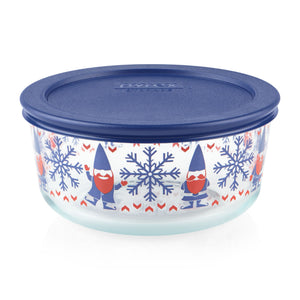 ❤️ PYREX 4 Cup CHRISTMAS Storage Bowl U-PICK:  GNOME ELF or JUST CHILLIN' PENGUINS