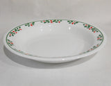 Rare Find! Corelle WINTER HOLLY 15-oz BOWL Flat Rimmed SOUP PLATE Christmas Holiday